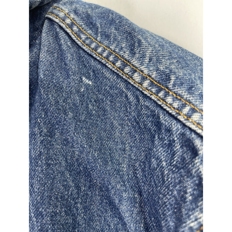 Vintage LEVI'S Sherpa Lined Denim Jean Trucker Jacket Sz 40 R San Francisco USA