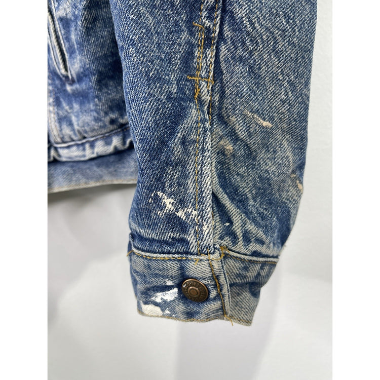 Vintage LEVI'S Sherpa Lined Denim Jean Trucker Jacket Sz 40 R San Francisco USA