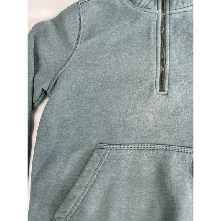 Womens Carhartt Blue Relaxed Fit Quarter Zip Up Sweater Size Small