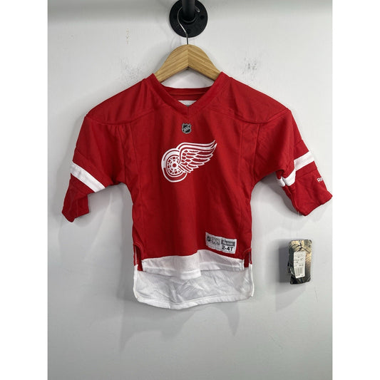 NWT Youth Detroit Redwings Reebok Hockey #13 Datsyuk Jersey Sz 2-4