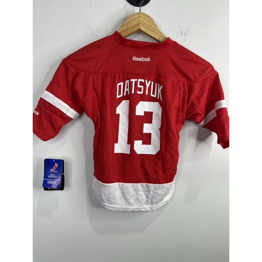 NWT Youth Detroit Redwings Reebok Hockey #13 Datsyuk Jersey Sz 2-4