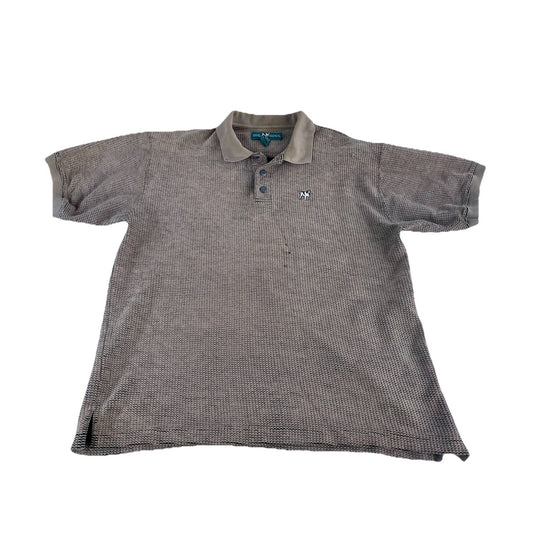Mens Big Dog Light Brown Knitted Polo Tee Size Xl