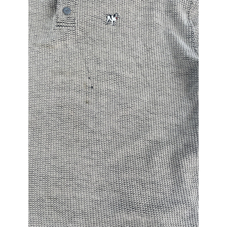 Mens Big Dog Light Brown Knitted Polo Tee Size Xl