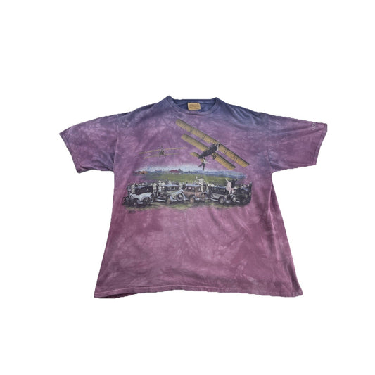 Mens Vintage The Mountain Graphic Purple Tie Dye Tee Size Xl