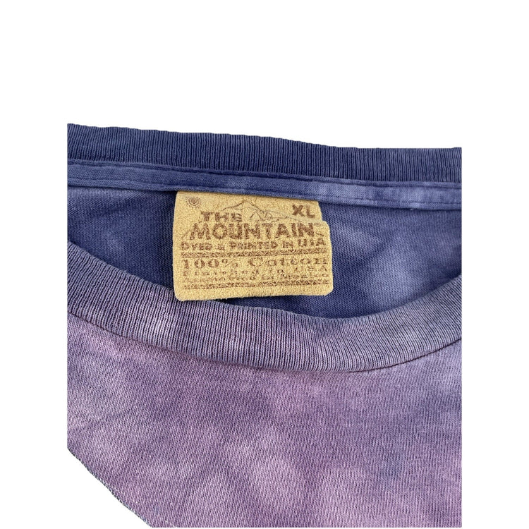 Mens Vintage The Mountain Graphic Purple Tie Dye Tee Size Xl