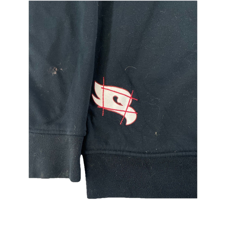Mens Y2K Tony Hawk Black Fleece Lined Zip Up Jacket Size XL