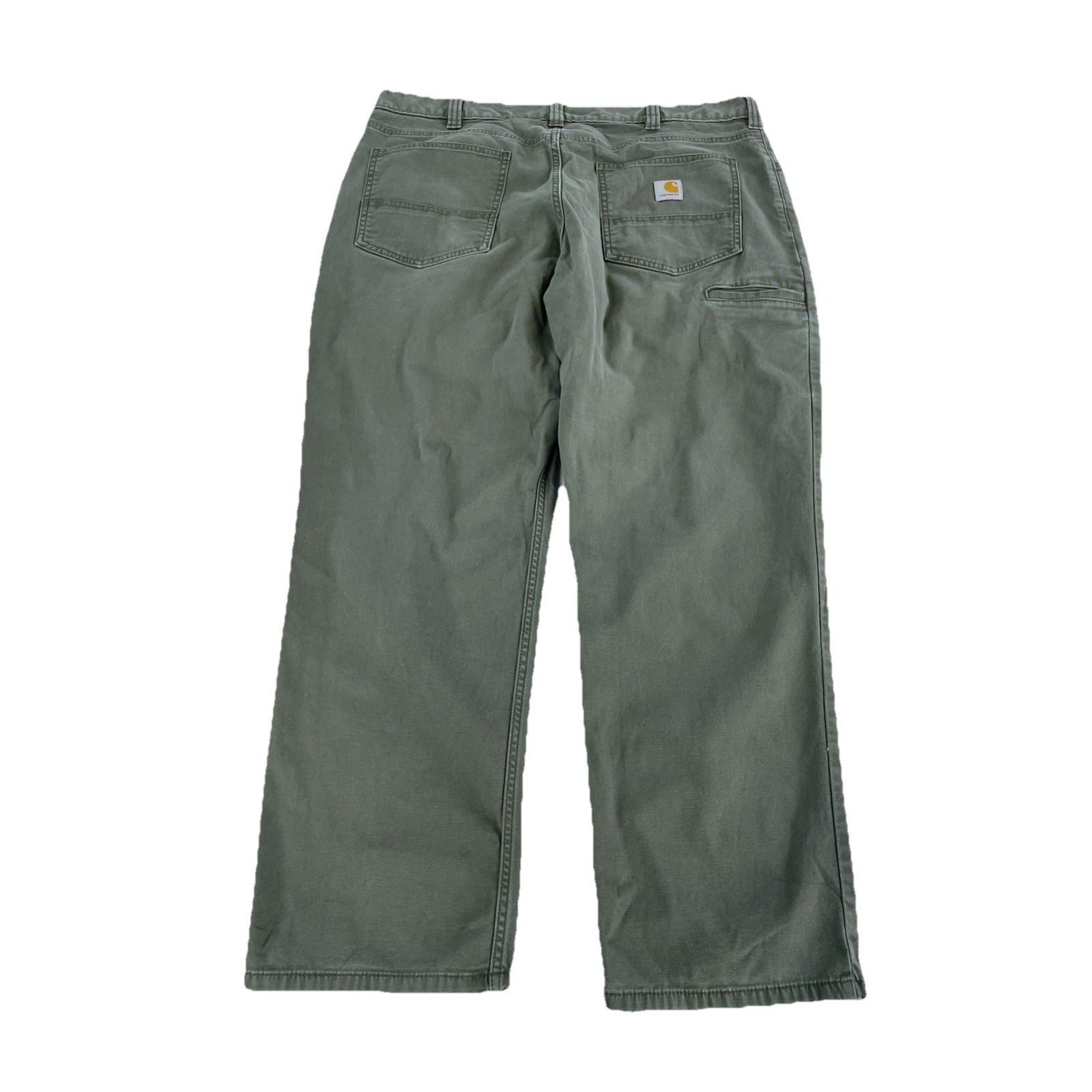 Mens Carhartt Olive Green Relaxed Fit Carpenter Wrok Pants Size 38x30