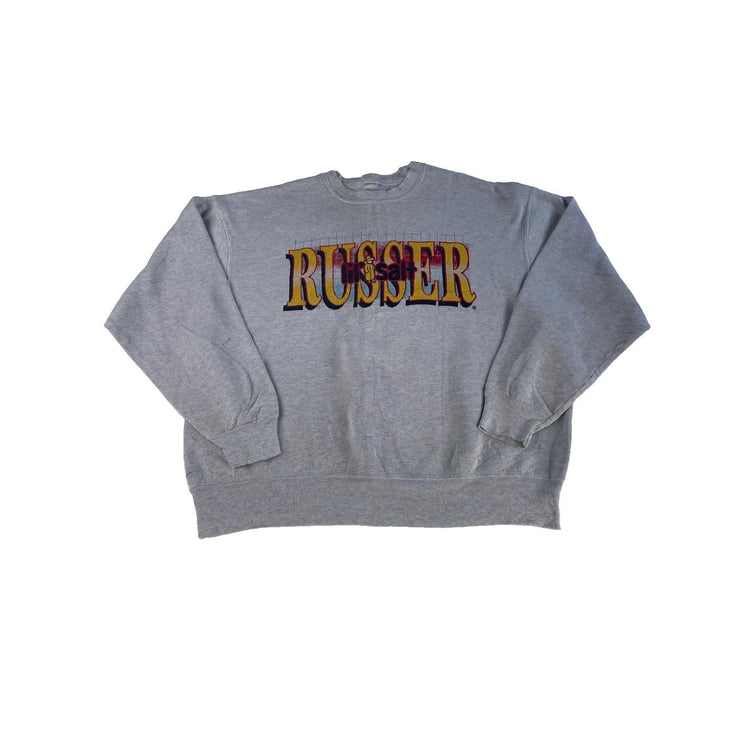 Mens Vintage 90s Russer Lil Salt Bologna Promo Crewneck Sweatshirt Gray Size XL
