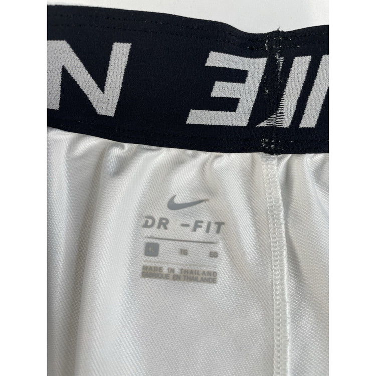 Women's Nike Dri-FIT Athletic Running Shorts, Solid White, Size XL