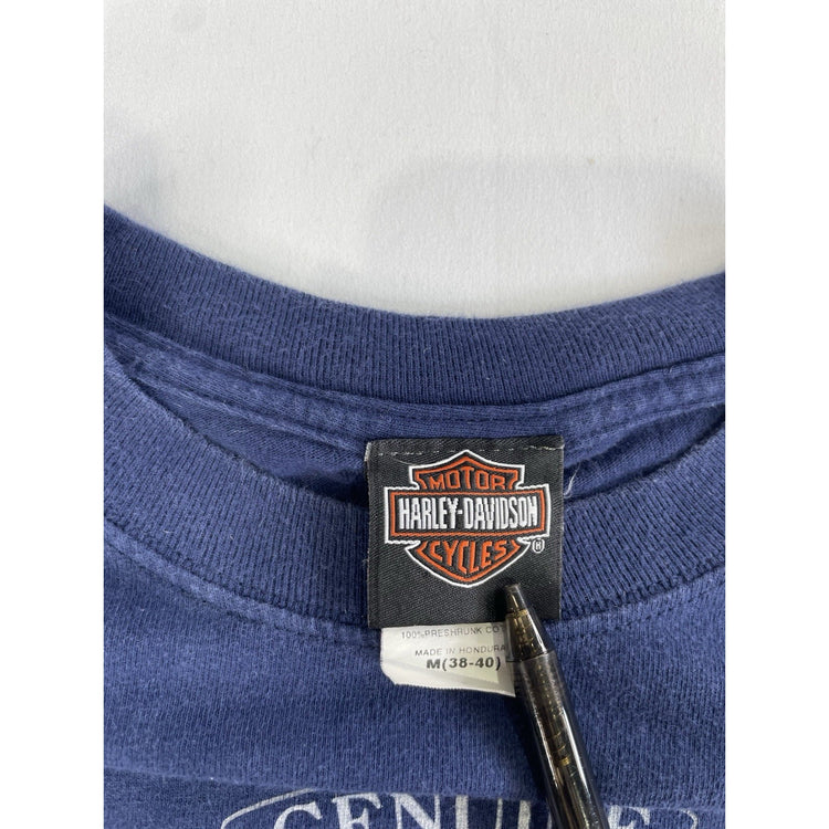 Mens Harley Davidson Of Kuwait Basic Navy Blue Tee Size M