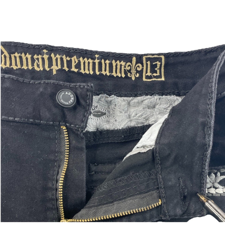 Women’s ADONAI Black Slim Bootcut Denim Jeans Size 13