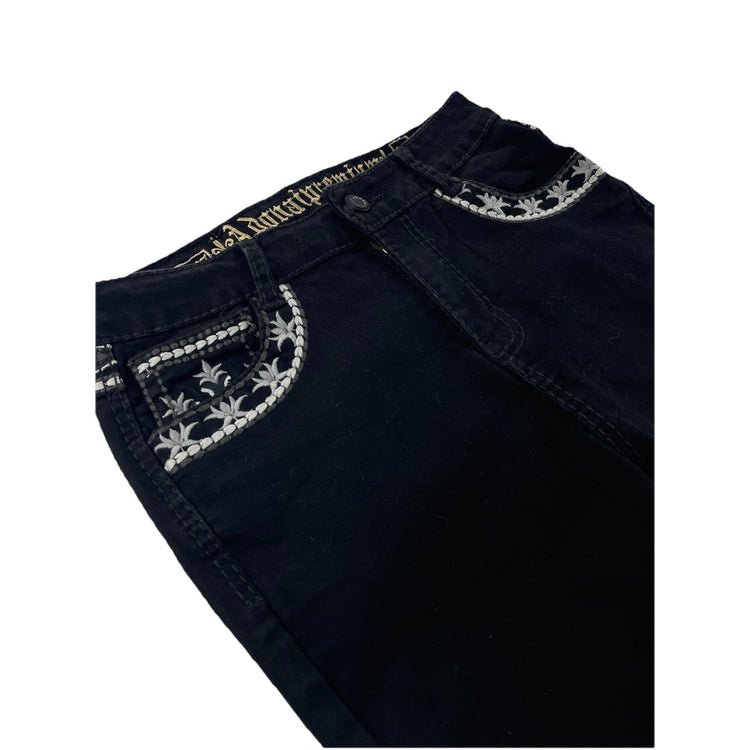 Women’s ADONAI Black Slim Bootcut Denim Jeans Size 13
