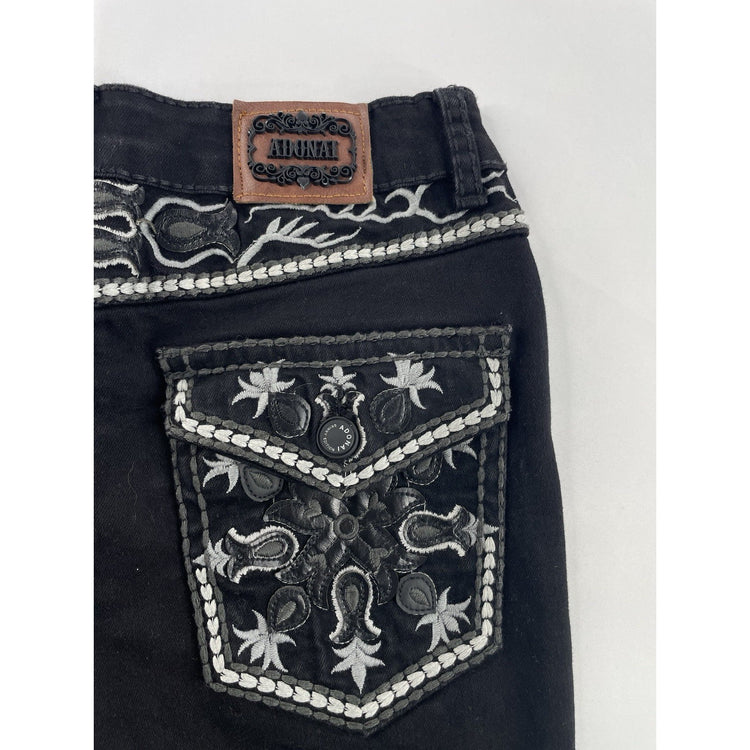 Women’s ADONAI Black Slim Bootcut Denim Jeans Size 13