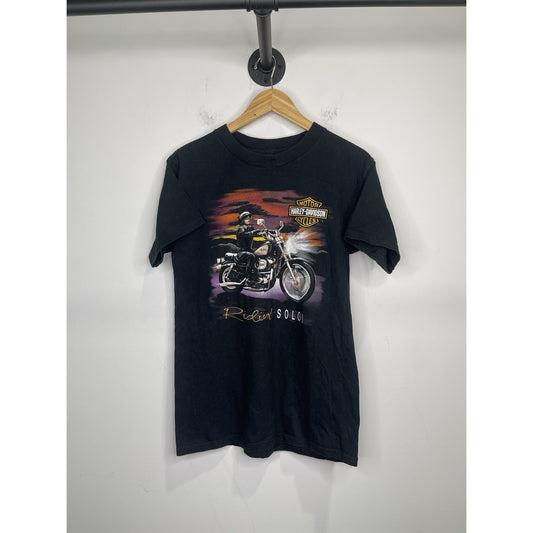 Vintage Men’s 1998 Harley Davidson T Shirt Daytona Beach Black Ridin Solo Size M