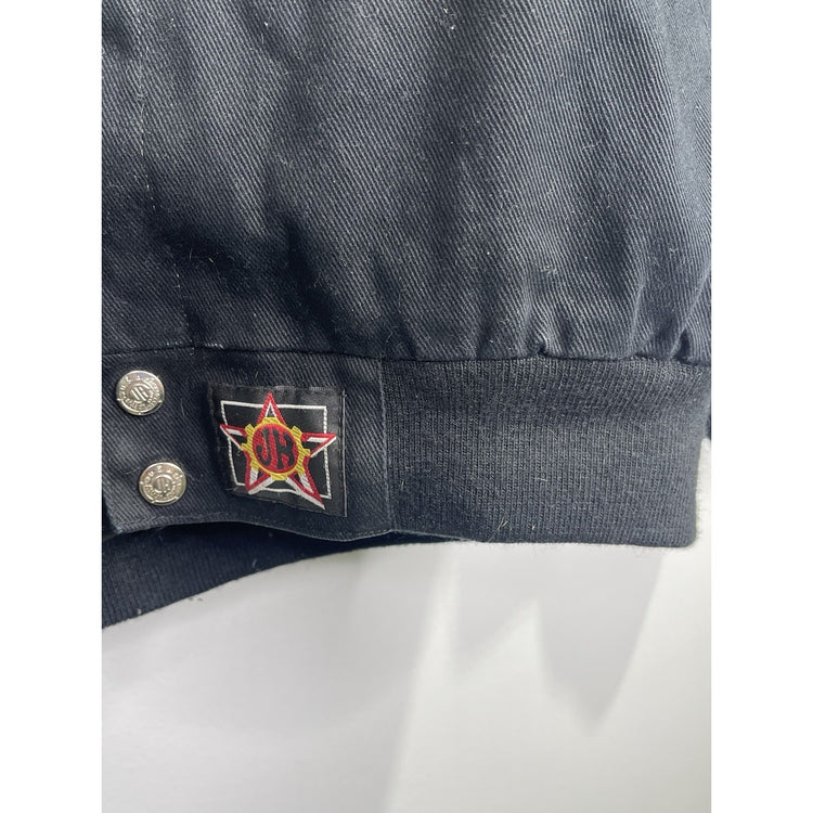 Men’s VTG Go Daddy Nascar Jacket Black Long Sleeve Jh Design 90’s Logo Sz M