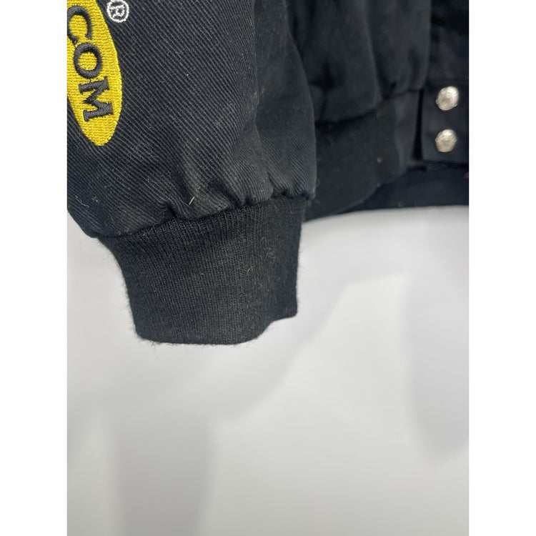 Men’s VTG Go Daddy Nascar Jacket Black Long Sleeve Jh Design 90’s Logo Sz M