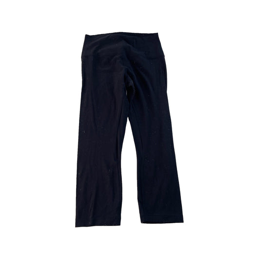 Womens Lululemon Solid Black Cropped High-Rise Leggings Size 8
