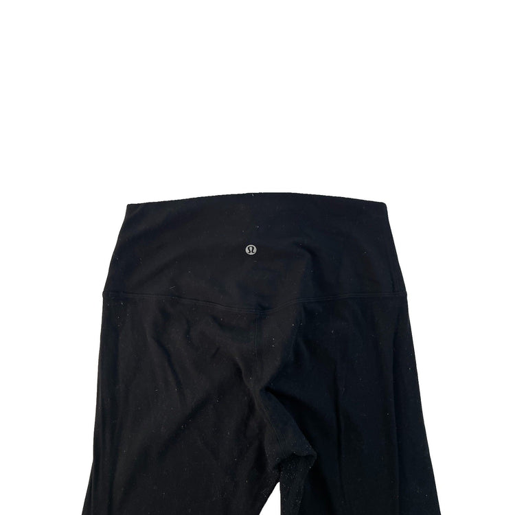 Womens Lululemon Solid Black Cropped High-Rise Leggings Size 8
