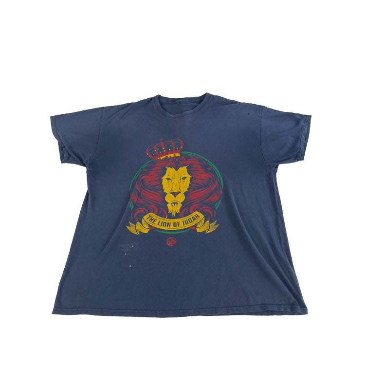 Mens Vintage Lion Of Judah Rastafarian Hip Hop Caution Tour Graphic Tee Size XL