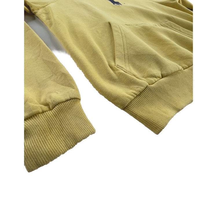Men's Vintage Polo Ralph Lauren Yellow Hoodie Size S