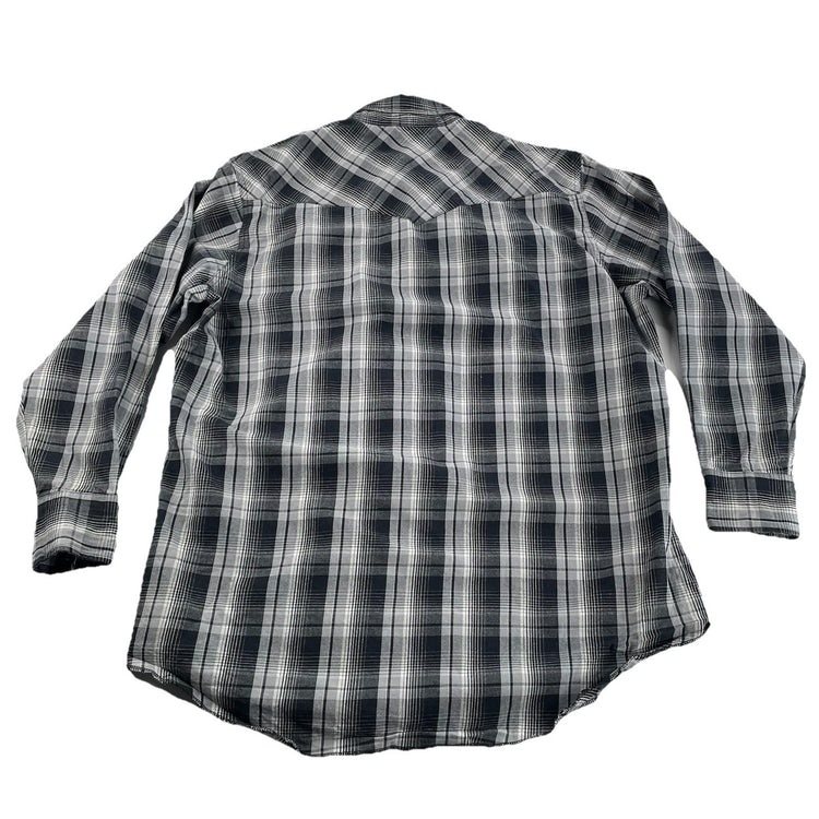 Men’s Wrangler Classic Multicolor Plaid Pattern, SnapDown Work Shirt Size 2XL