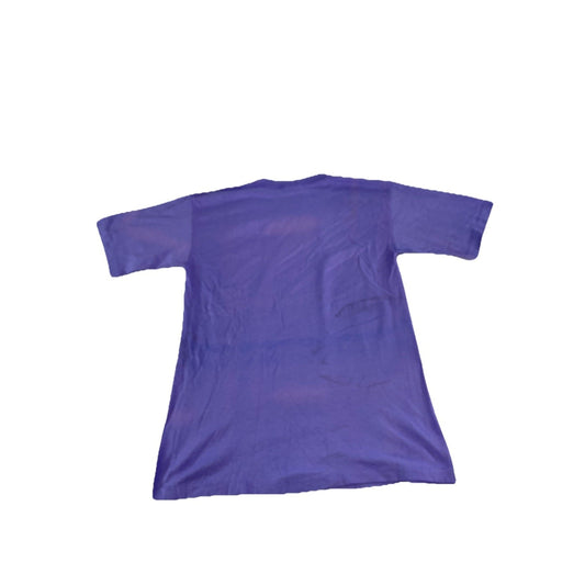 Mens Vintage 90s Purple Grahpic Whale Shirt Size Large