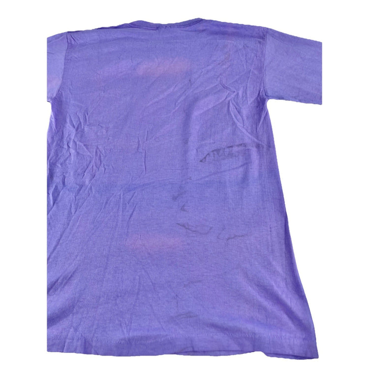 Mens Vintage 90s Purple Grahpic Whale Shirt Size Large