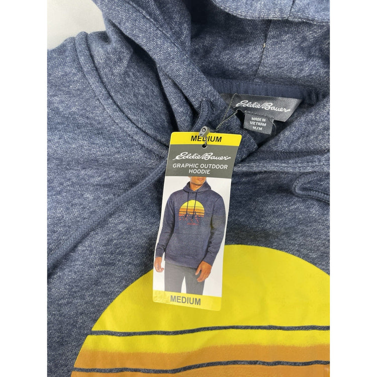 Mens Eddie Bauer Gray Graphic Hoodie Size Medium