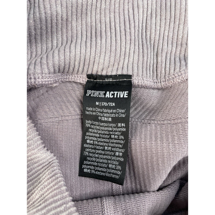 Women’s PINK Active Light Pink Ribbed Sweatpants Size Medium