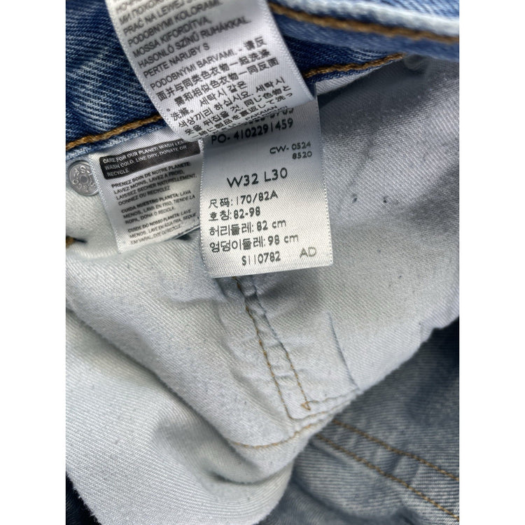 Mens Levis 505 Blue Denim Jeans Size 32