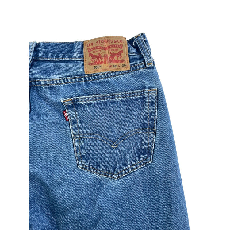 Mens Levis 505 Blue Denim Jeans Size 32