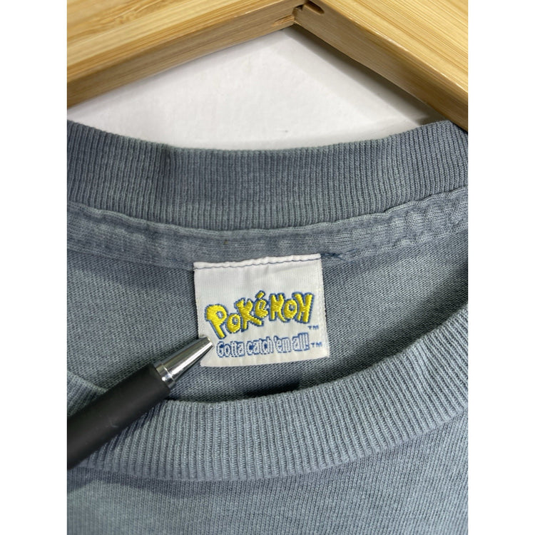 Vtg Pokémon Charmeleon Wartortle Ivysaur 1999 Youth Large Gray T Shirt