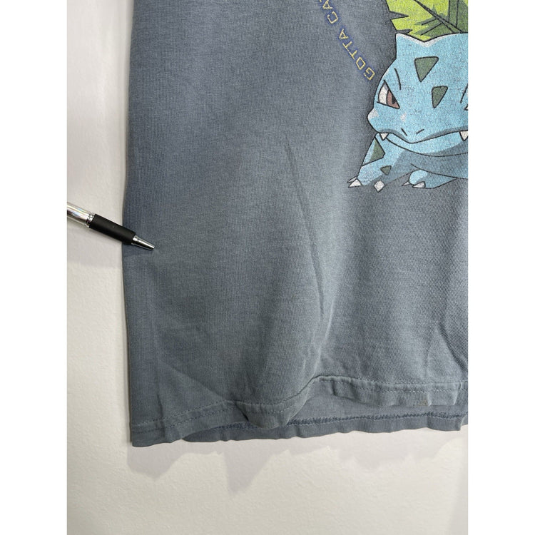 Vtg Pokémon Charmeleon Wartortle Ivysaur 1999 Youth Large Gray T Shirt