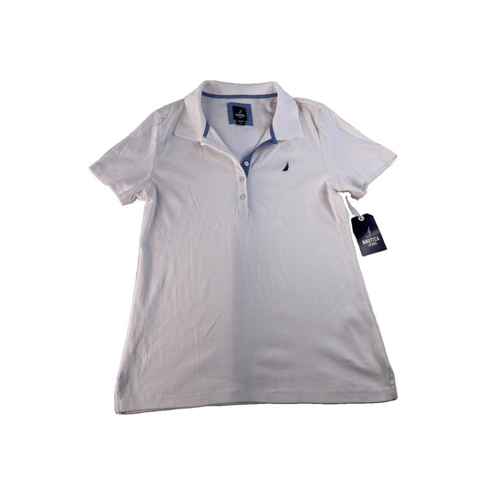 Men's Nautica Jeans White Polo Shirt Size M