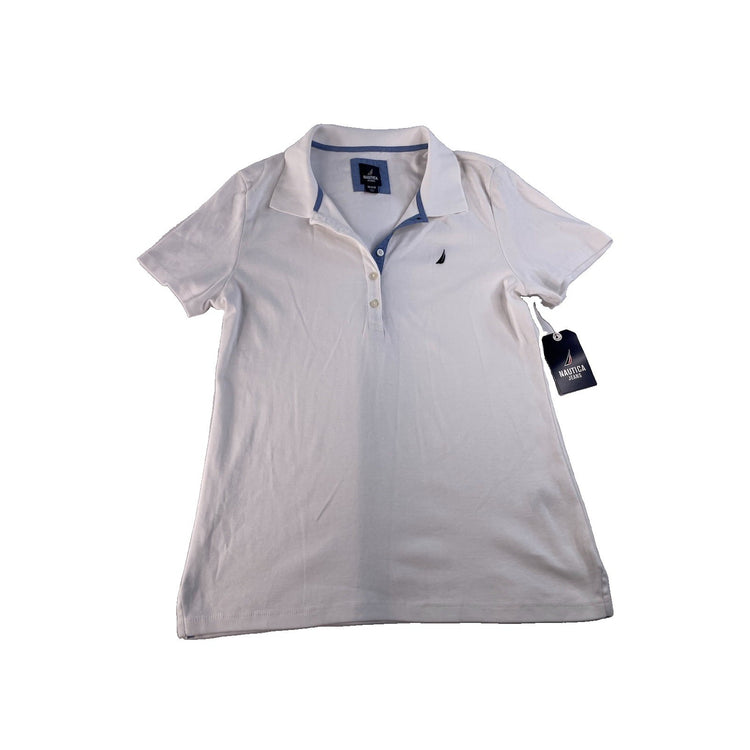 Men's Nautica Jeans White Polo Shirt Size M
