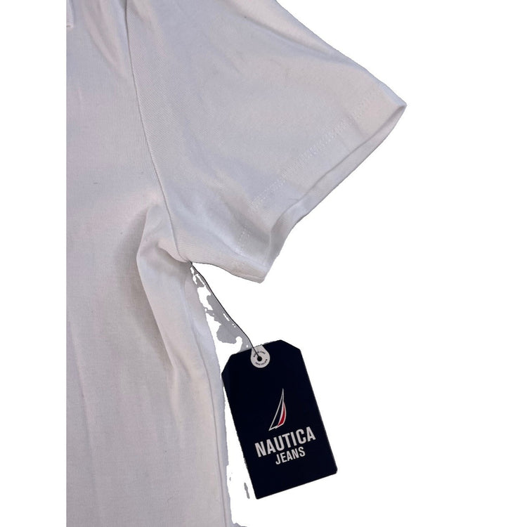 Men's Nautica Jeans White Polo Shirt Size M