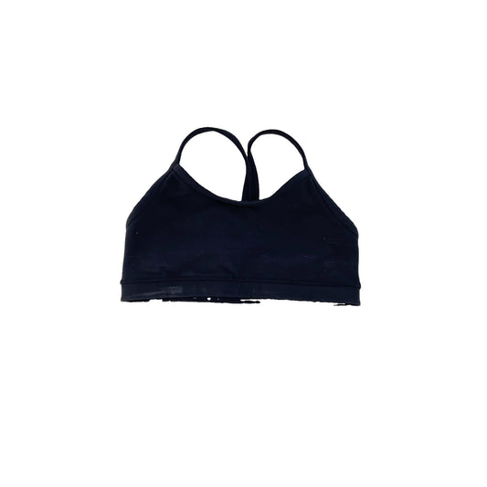Women's Lululemon Black Athletic Sports Bra Racerback With Mesh Detail Size 4