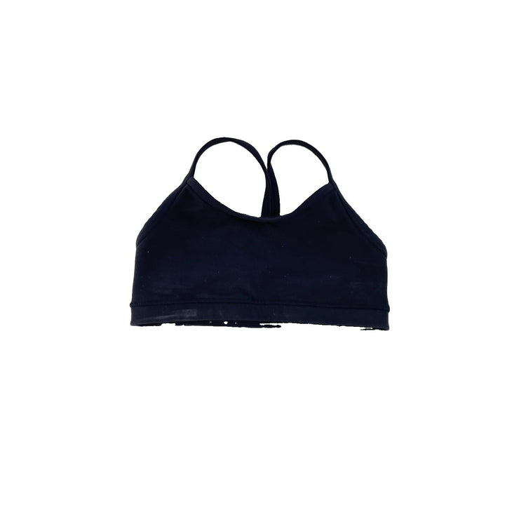 Women's Lululemon Black Athletic Sports Bra Racerback With Mesh Detail Size 4