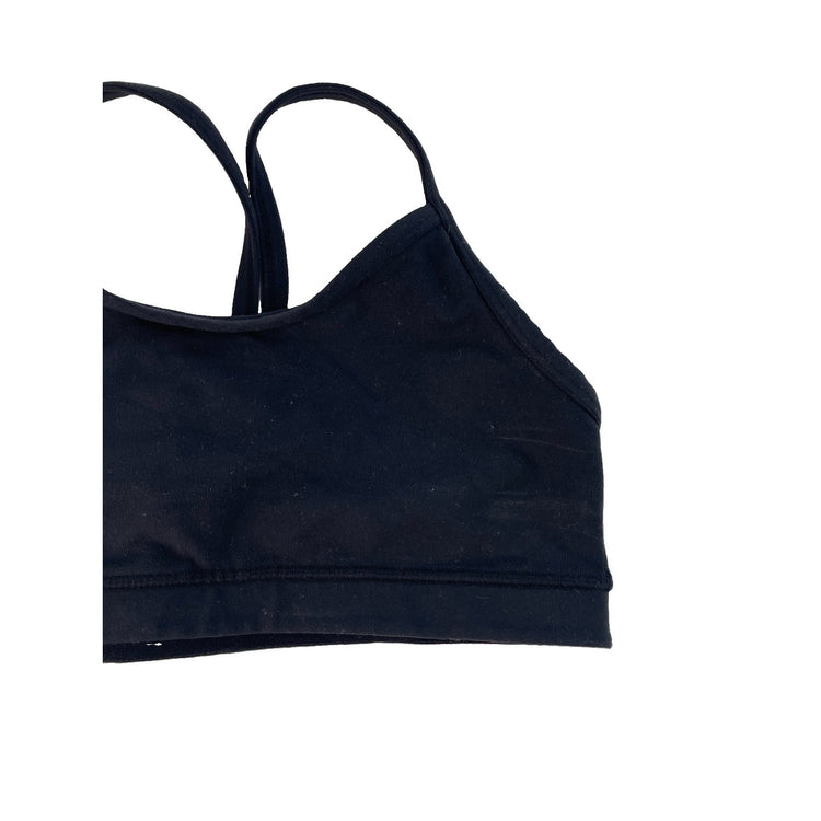 Women's Lululemon Black Athletic Sports Bra Racerback With Mesh Detail Size 4