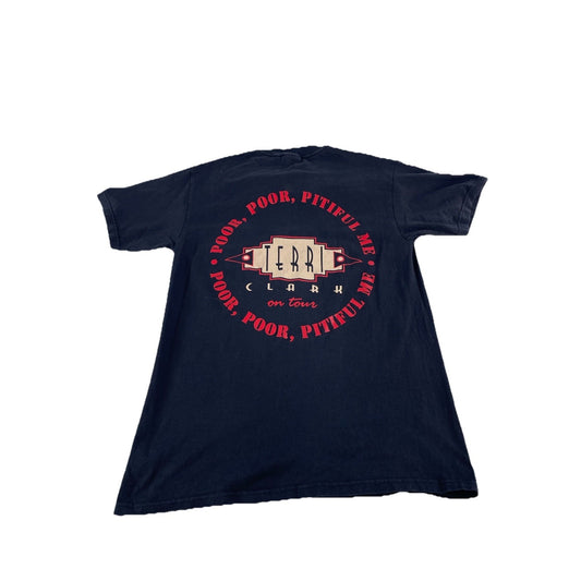 Men Vintage 90s Hanes Terri Clark Poor Poor Pitiful Me Tour T-Shirt Size Medium