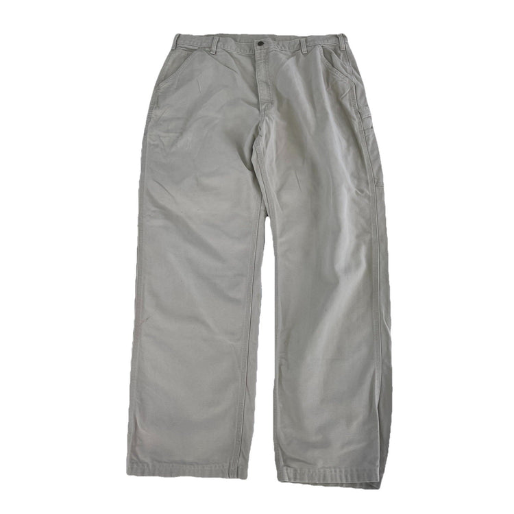 Mens Carhartt Cream-white Carpenter With Pants Size 40x30