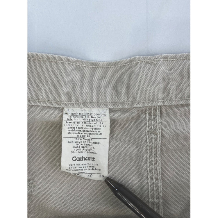 Mens Carhartt Cream-white Carpenter With Pants Size 40x30