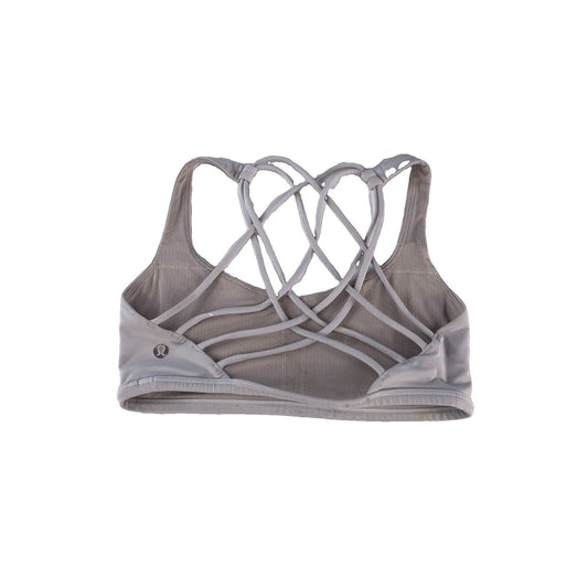 Womens Lululemon White Free To Be Wild Strappy Sports Bra Size 6