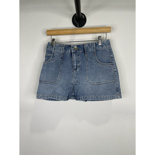 Women’s Mossimo Mossissue Jean Skirt Short Style Pockets Sz 3