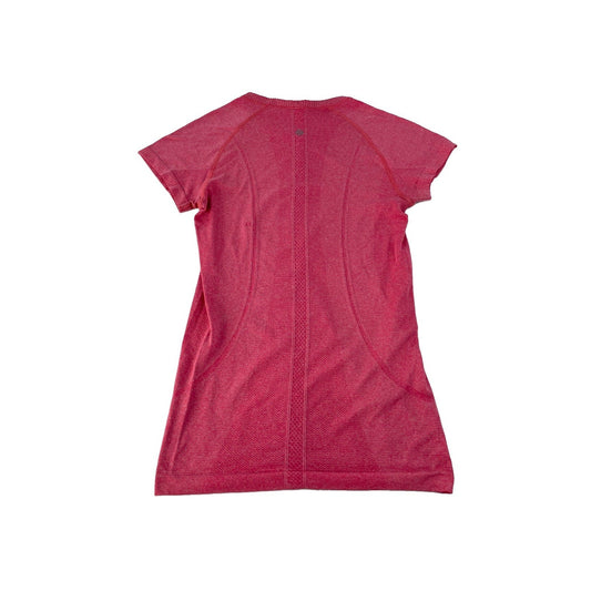 Women's Lululemon Athletica Pink Seamless Short Sleeve Shirt Size 6