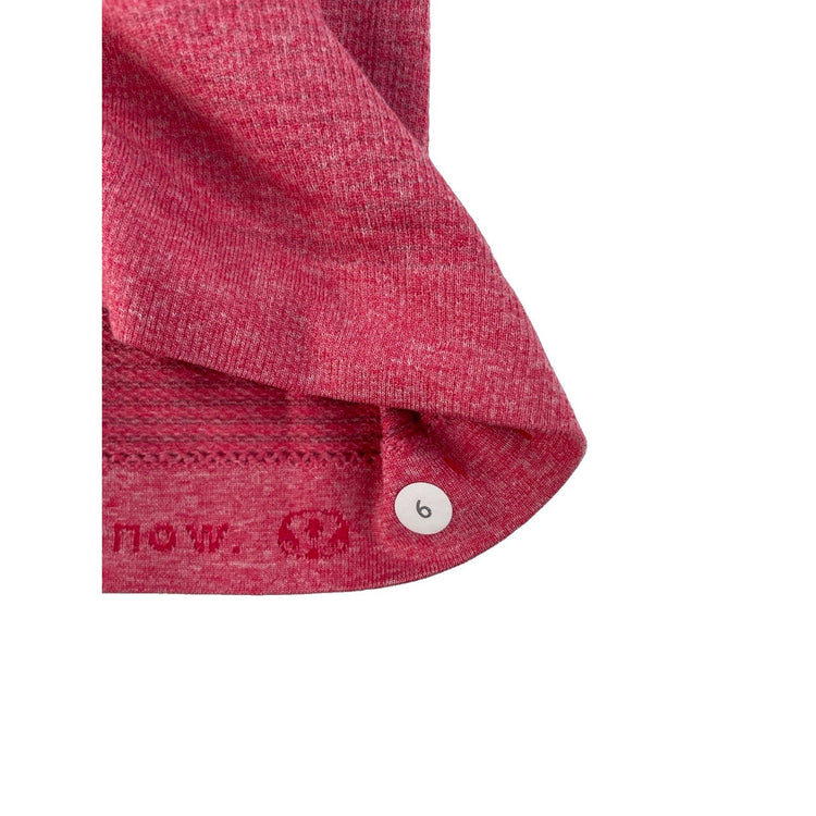 Women's Lululemon Athletica Pink Seamless Short Sleeve Shirt Size 6