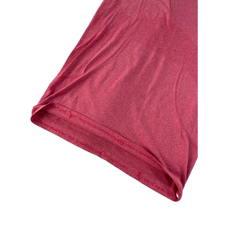 Women's Lululemon Athletica Pink Seamless Short Sleeve Shirt Size 6