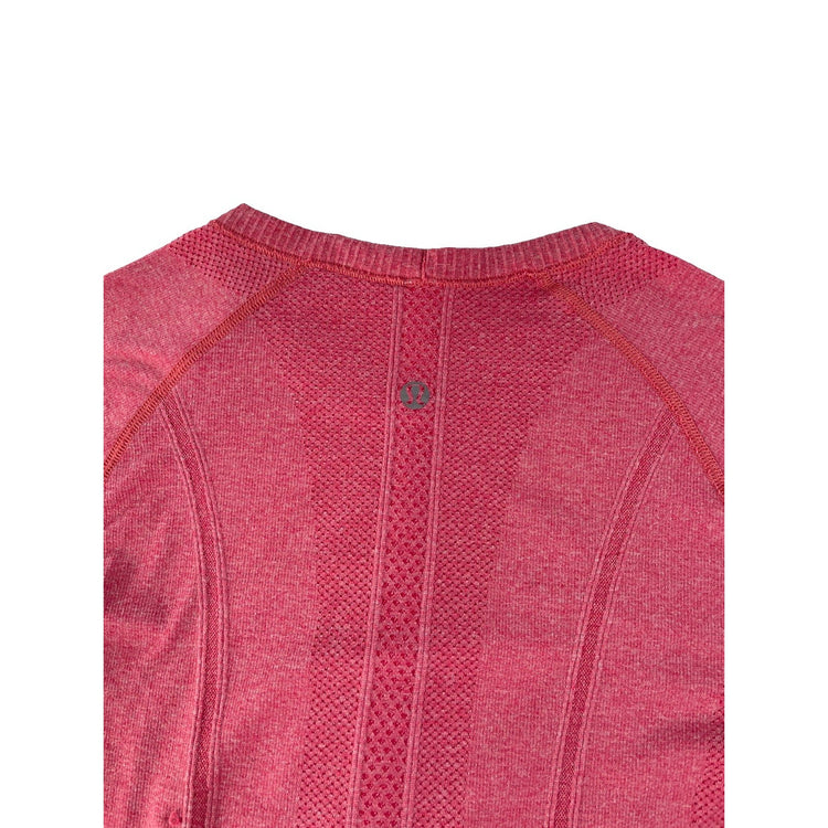 Women's Lululemon Athletica Pink Seamless Short Sleeve Shirt Size 6