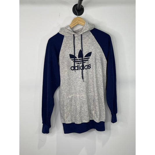 Vintage Adidas Trefoil Logo Hoodie 80s Gray Men's Large