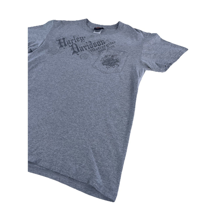 Mens Y2K Harley Davidson Stafford Texas Gray T Shirt Size Medium